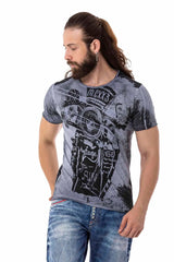 CT704 Herren T-Shirt mit großen Vintage Motorbike-Prints