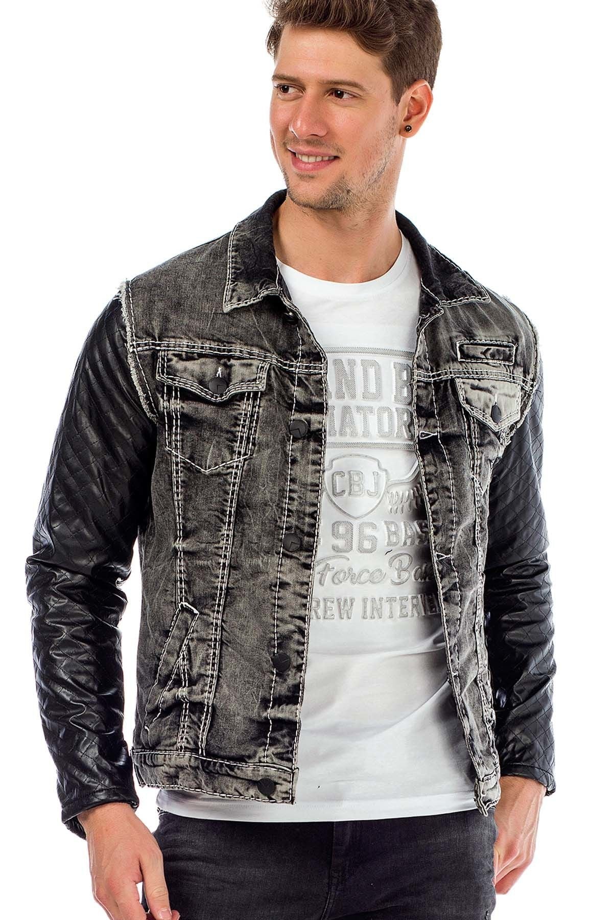 C44603 męska kurtka jeansowa