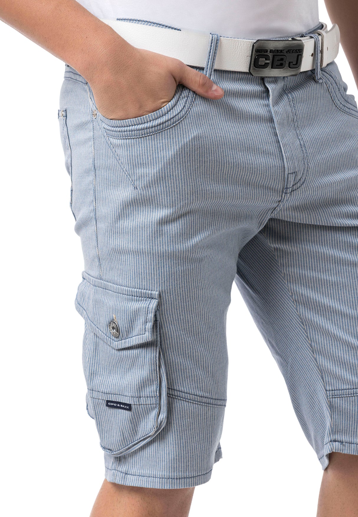 CK297– Uomo Pantaloncino Pantalone con zip