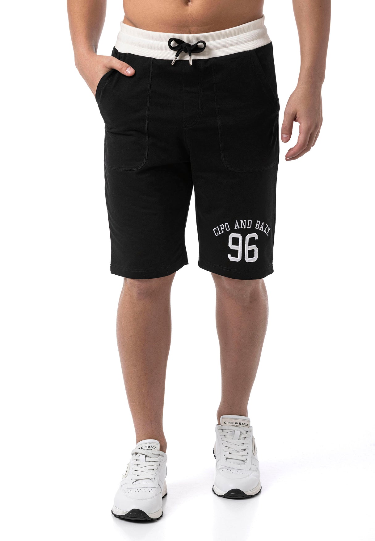 CK300-Uomini Pantaloncini in Straight Fit con ricamo