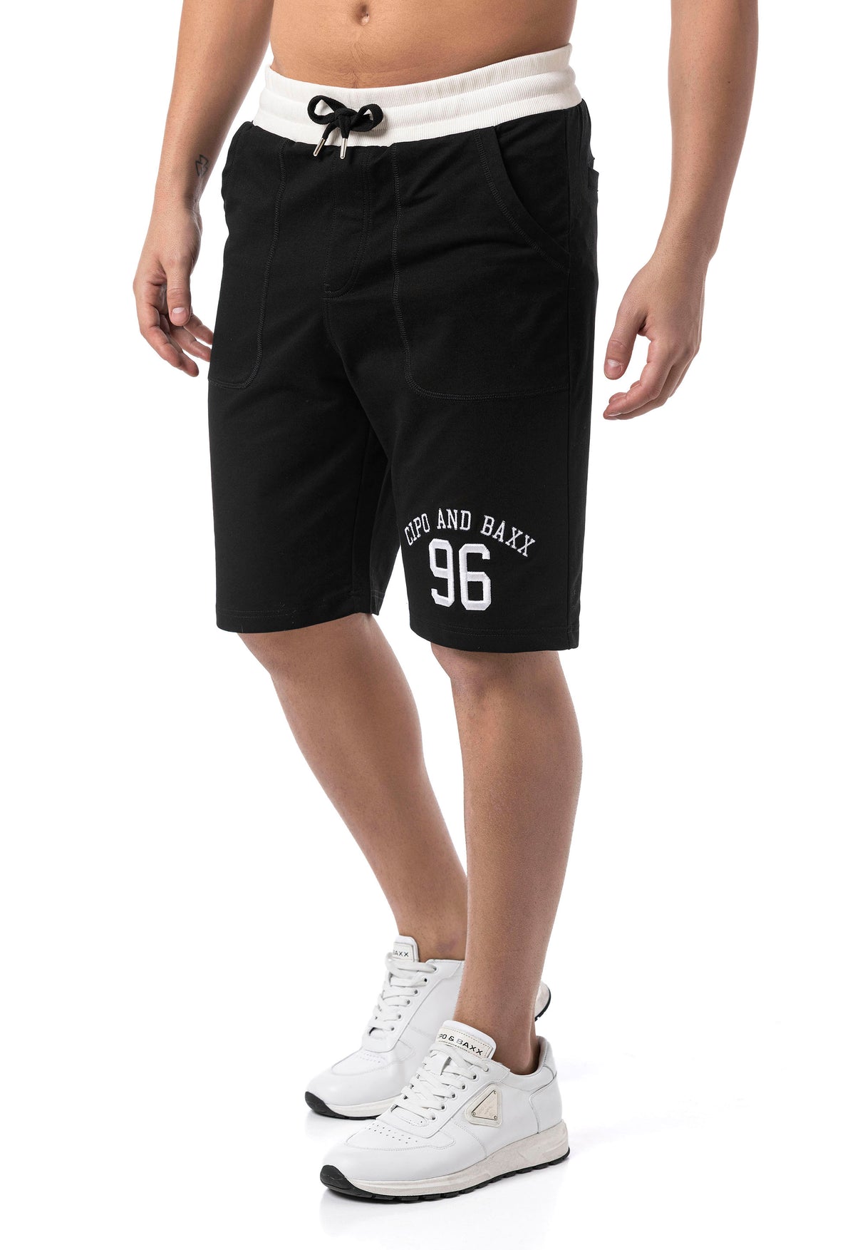 CK300-Uomini Pantaloncini in Straight Fit con ricamo