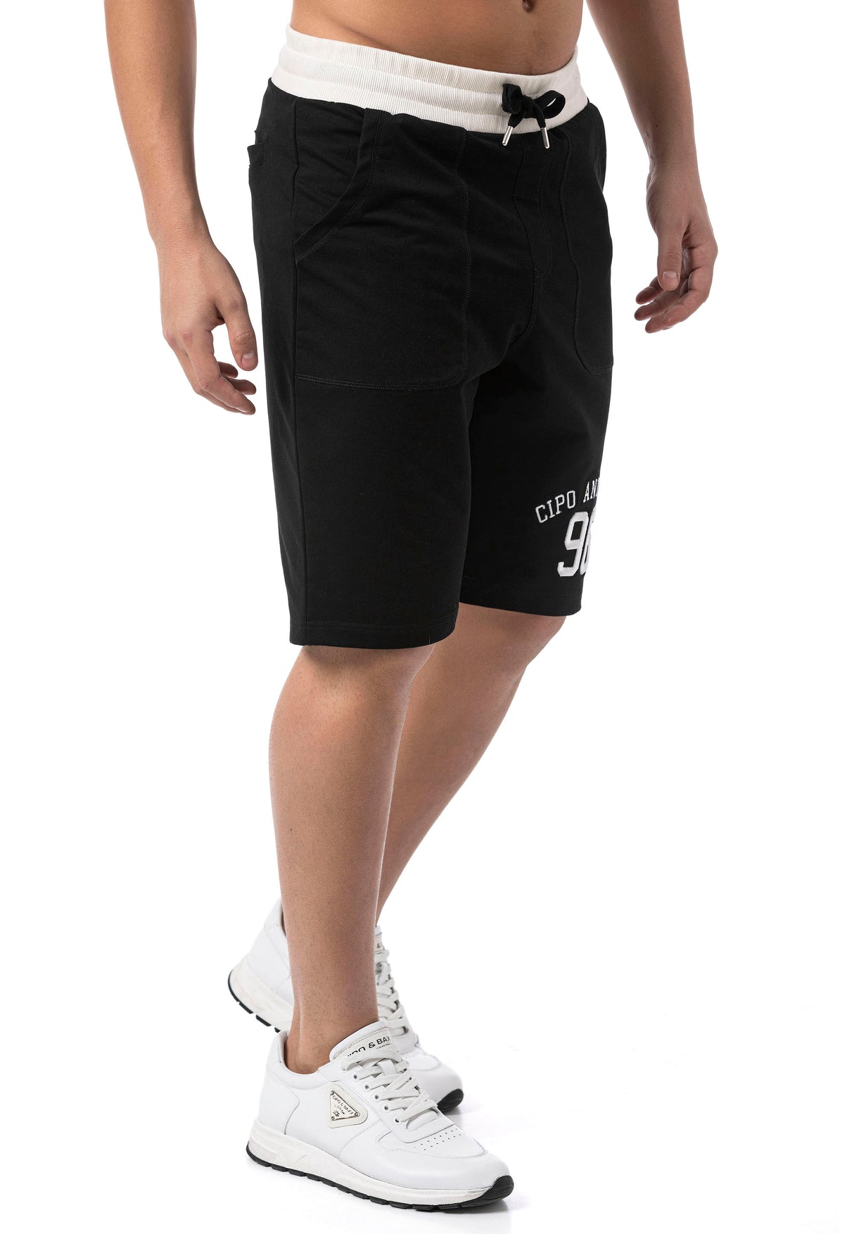 CK300-Uomini Pantaloncini in Straight Fit con ricamo