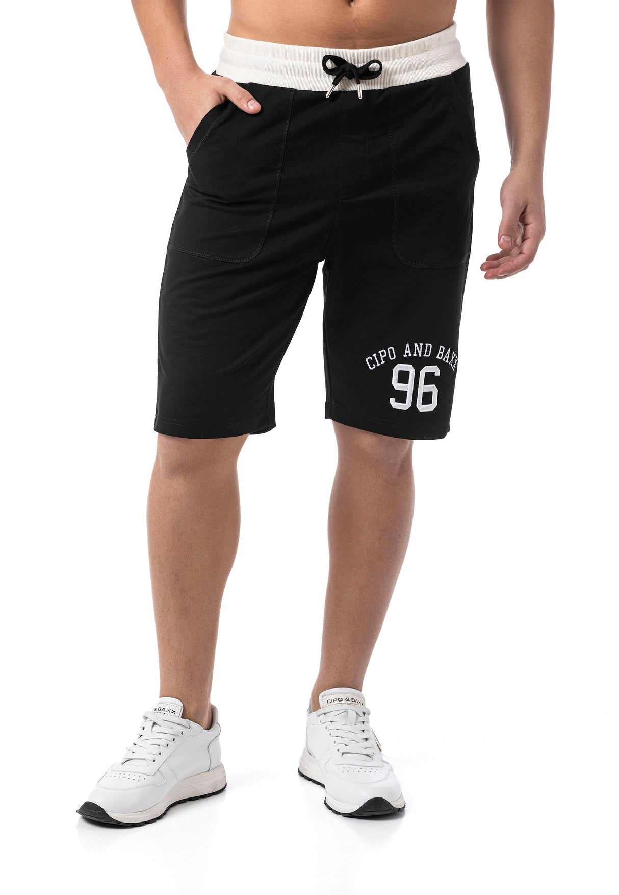 CK300-Uomini Pantaloncini in Straight Fit con ricamo