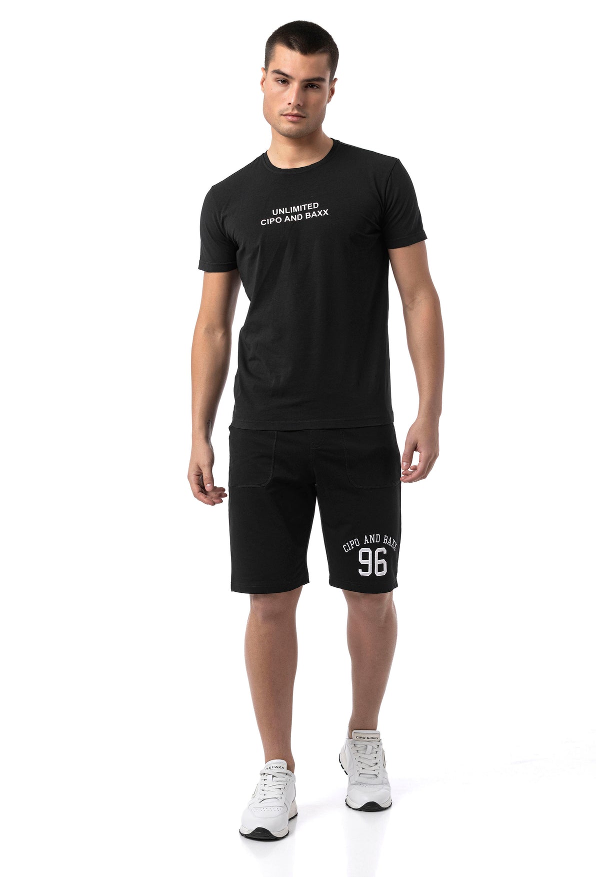 CK300-Uomini Pantaloncini in Straight Fit con ricamo