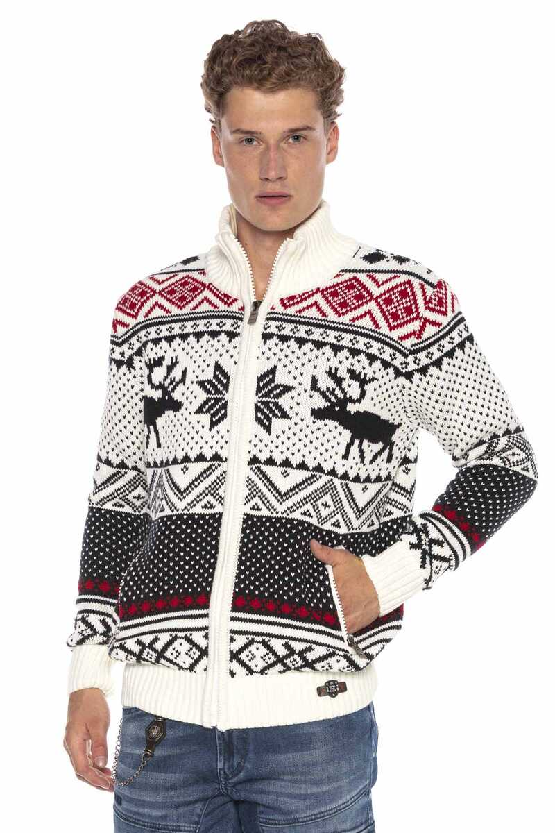 CP232 ECRU HERREN PULLOVER