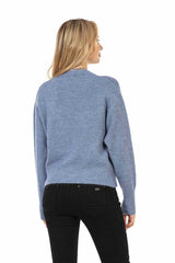 WP235 Damen Pullover Strickjacke mit tiefem V-Ausschnitt