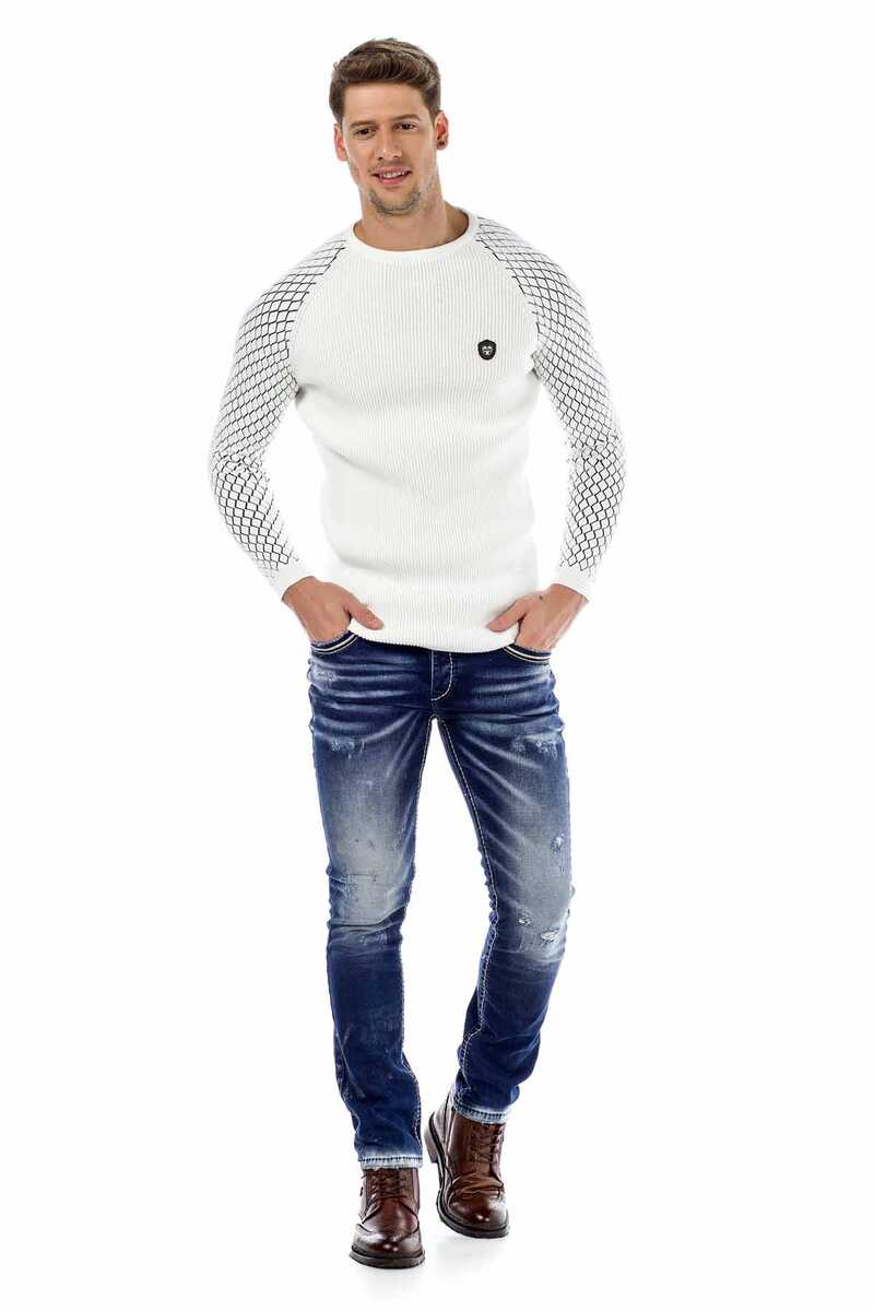 CD485 Jeans pour hommes coupe droite look délavé