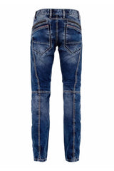 CD563 Herren bequeme Jeans mit trendigen Ziernähten