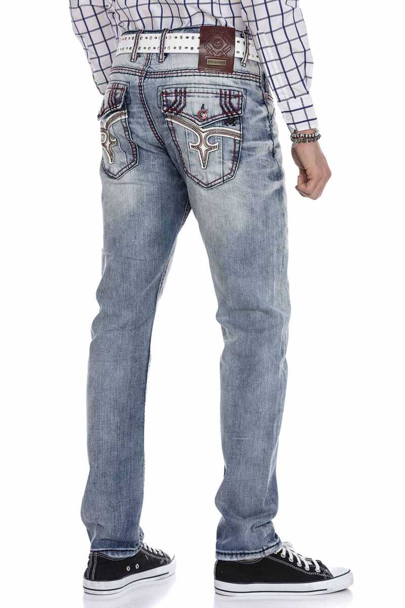 CD612 Herren Straight Fit-Jeans in modischem Design