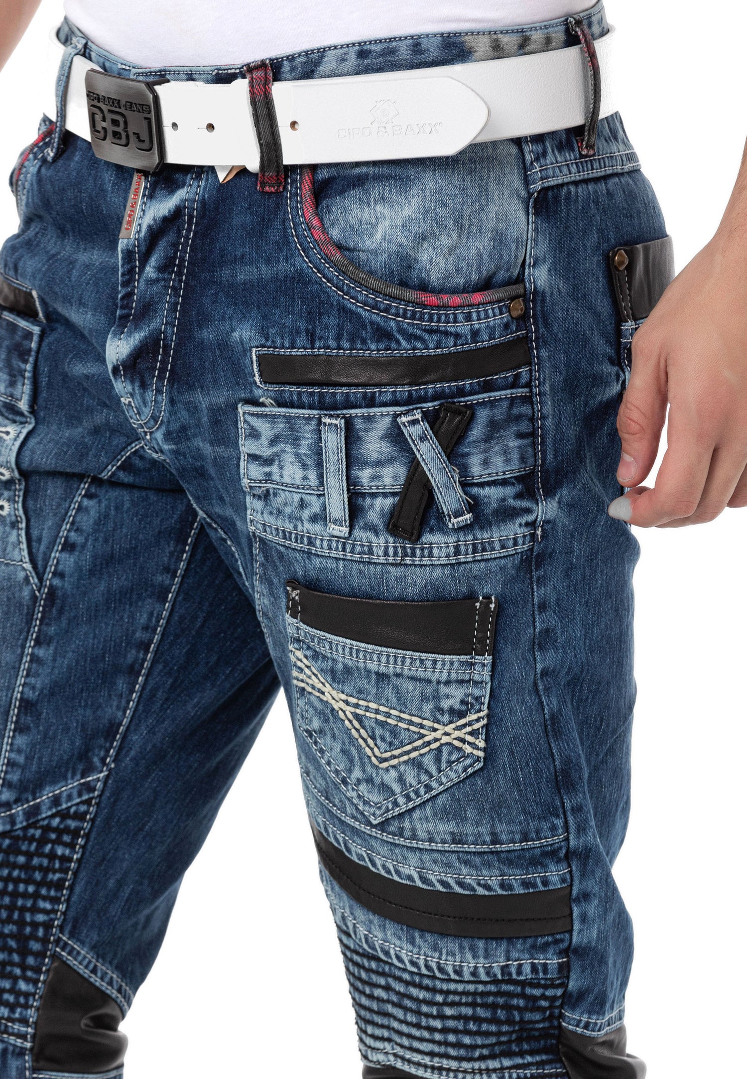 CD637 Herren bequeme Jeans im coolen Look