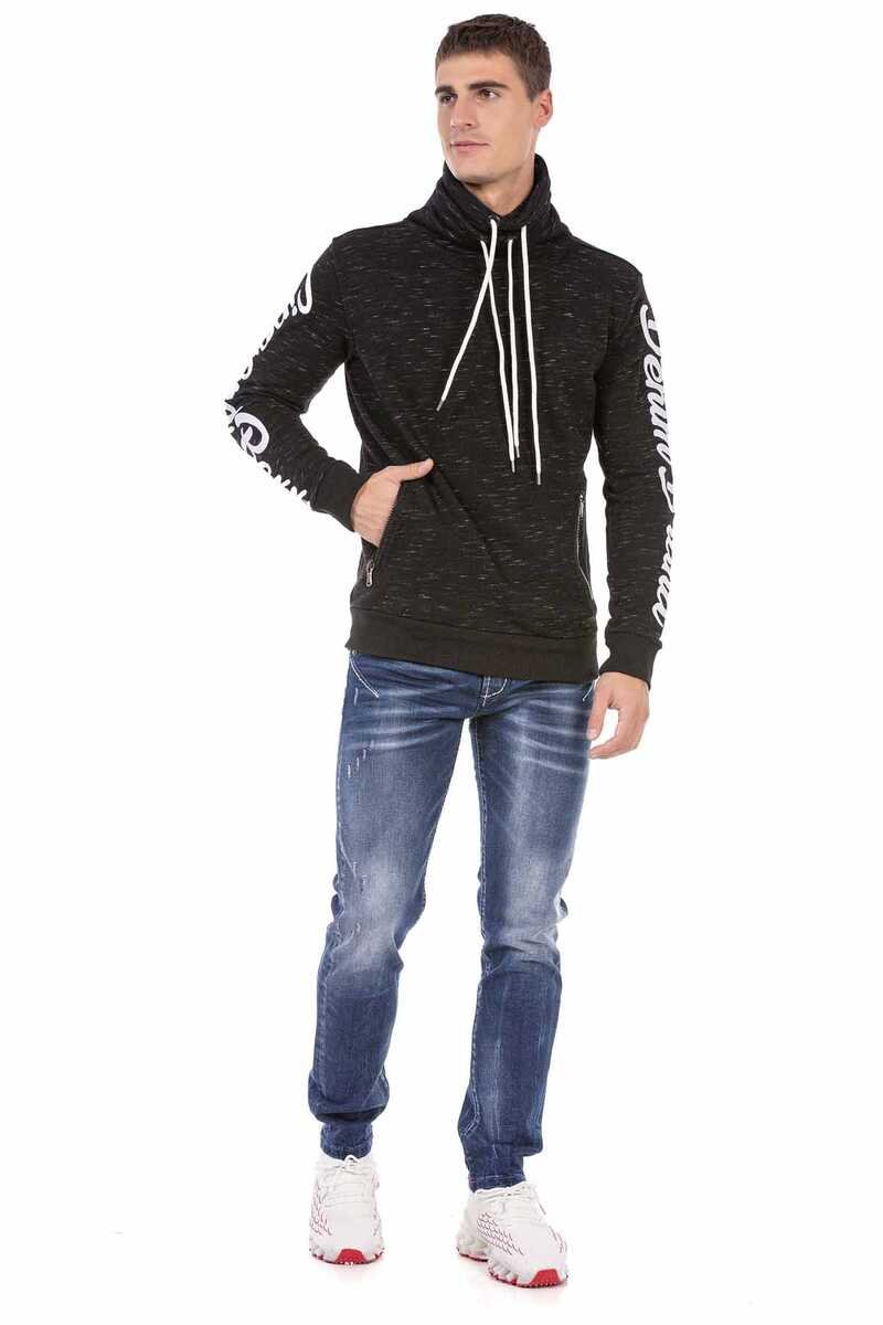 CD692 Herren Straight Fit-Jeans mit cooler Used-Waschung