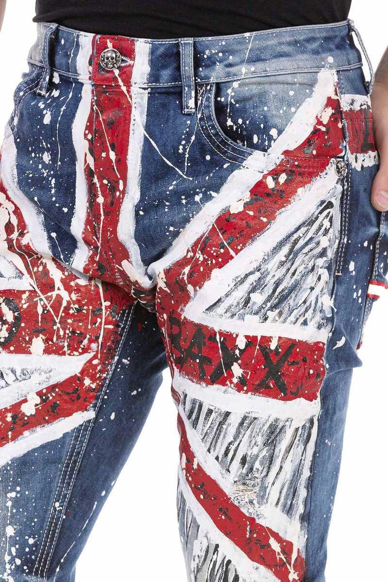 CD714 Herren Jeans mit Flaggenmotiv