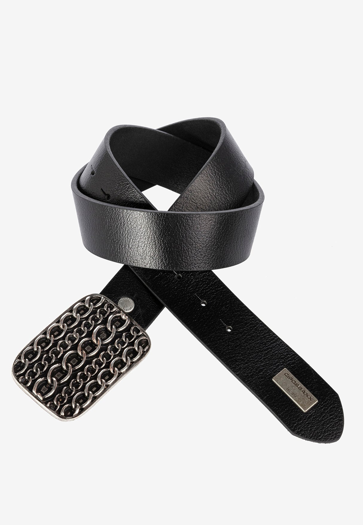 CG164 Cinturón de cuero para hombres con hebilla de metal