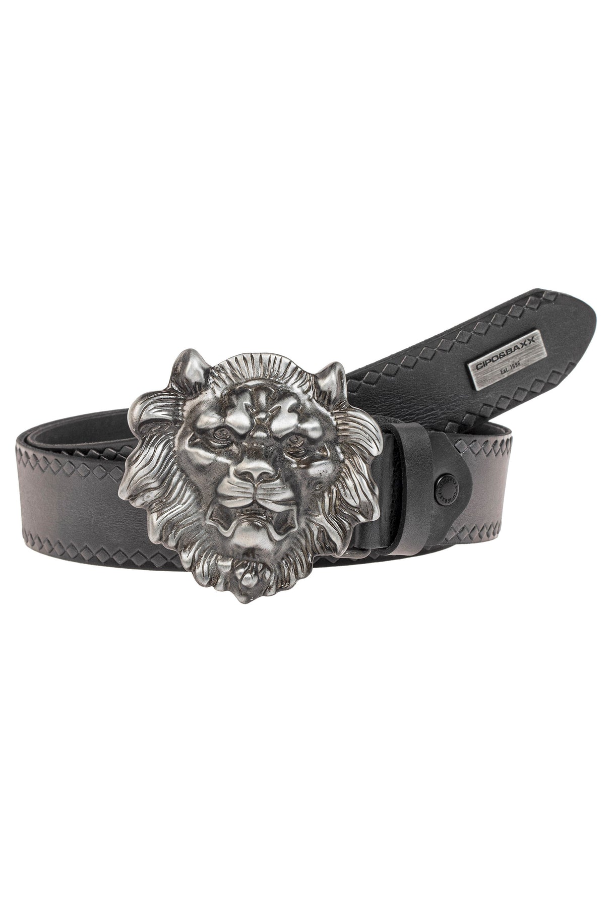 CG196 Ceinture homme avec boucle voyante-tête de lion