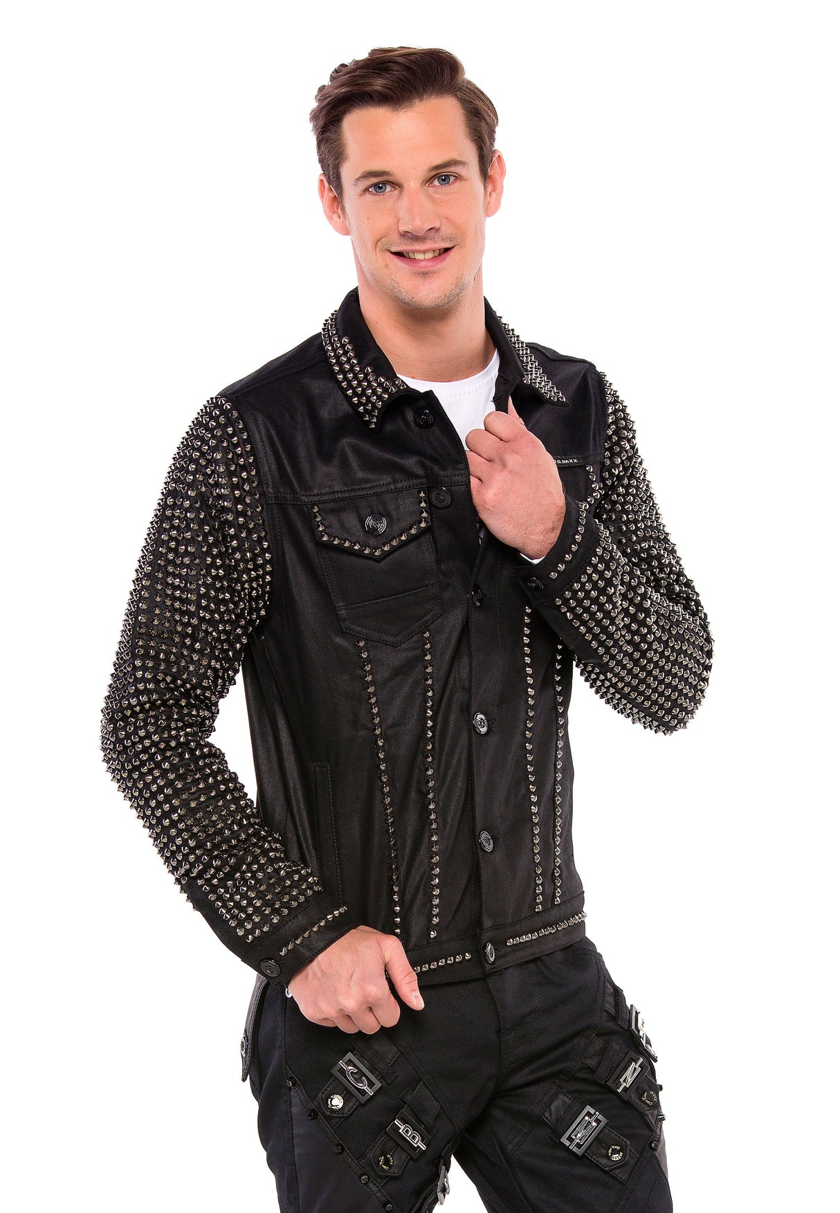 CJ249 Veste noire pour homme
