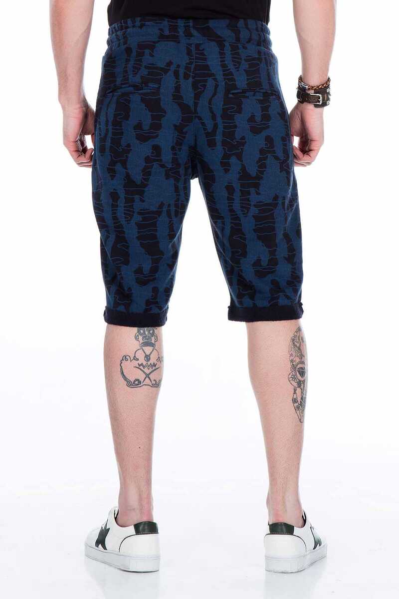 CK167 Pantaloncini Capri Uomo Look Mimetico Casual