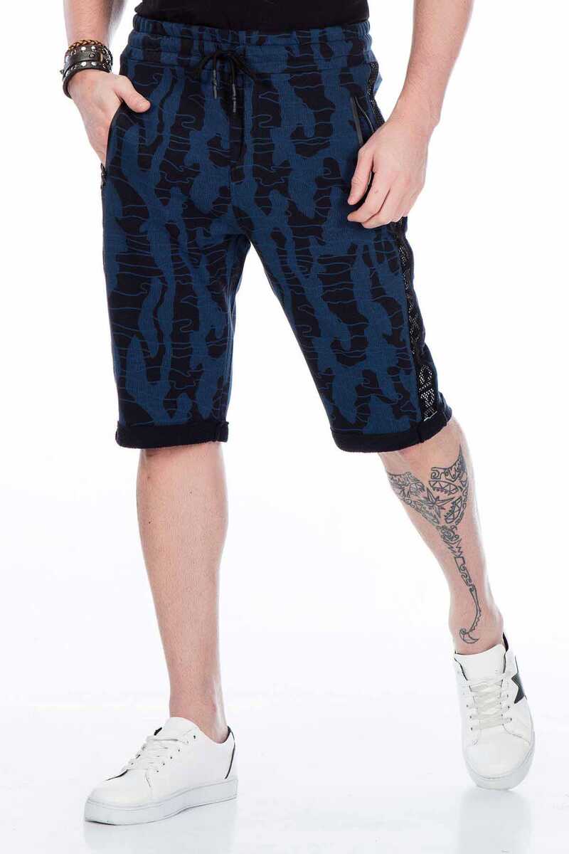 CK167 Pantaloncini Capri Uomo Look Mimetico Casual