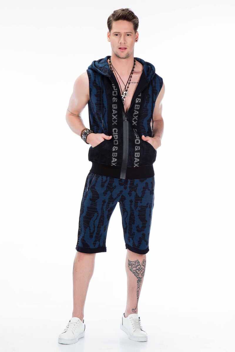 CK167 Pantaloncini Capri Uomo Look Mimetico Casual