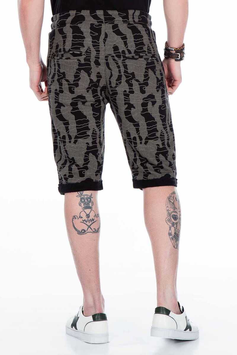 CK167 Pantaloncini Capri Uomo Look Mimetico Casual