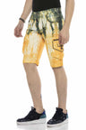 CK208 Herren Capri Jeansshorts mit markanter Waschung und Nieten