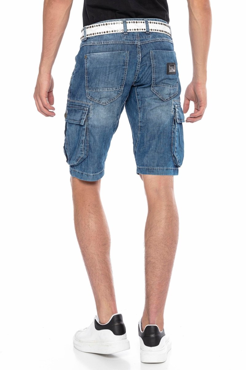 CK215 Men Capri Shorts con bolsas de cargot