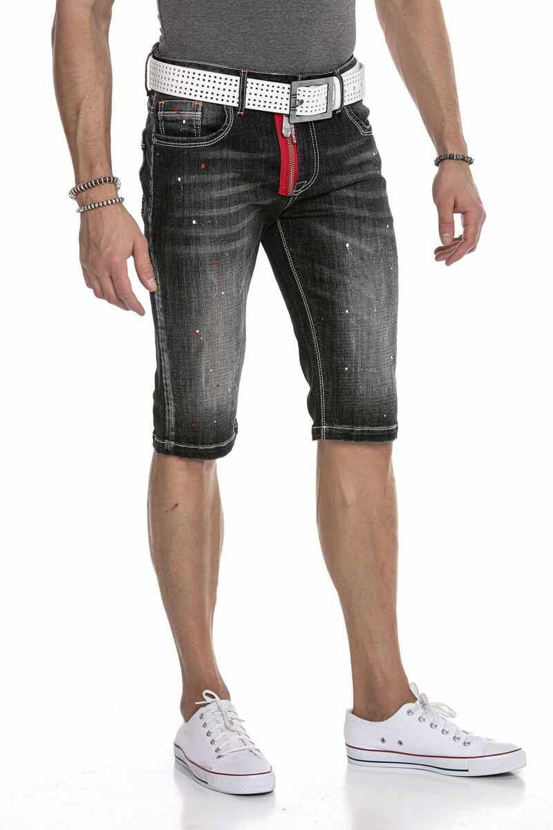 Ck240 men Capri shorts with trendy color blobs