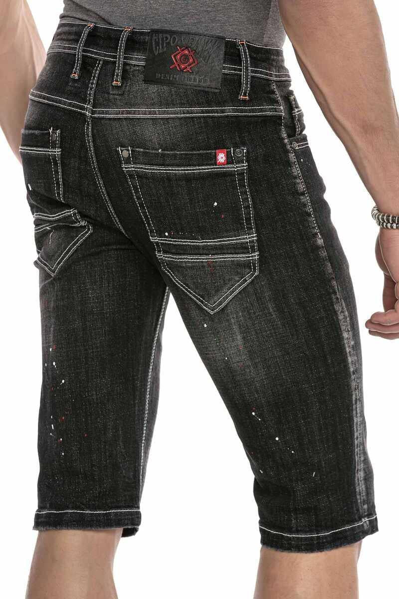 Ck240 men Capri shorts with trendy color blobs