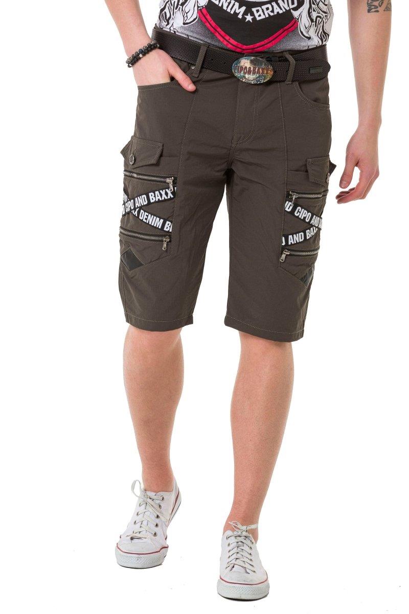 CK253 Pantaloncini Capri Uomo con Tasche Cargo