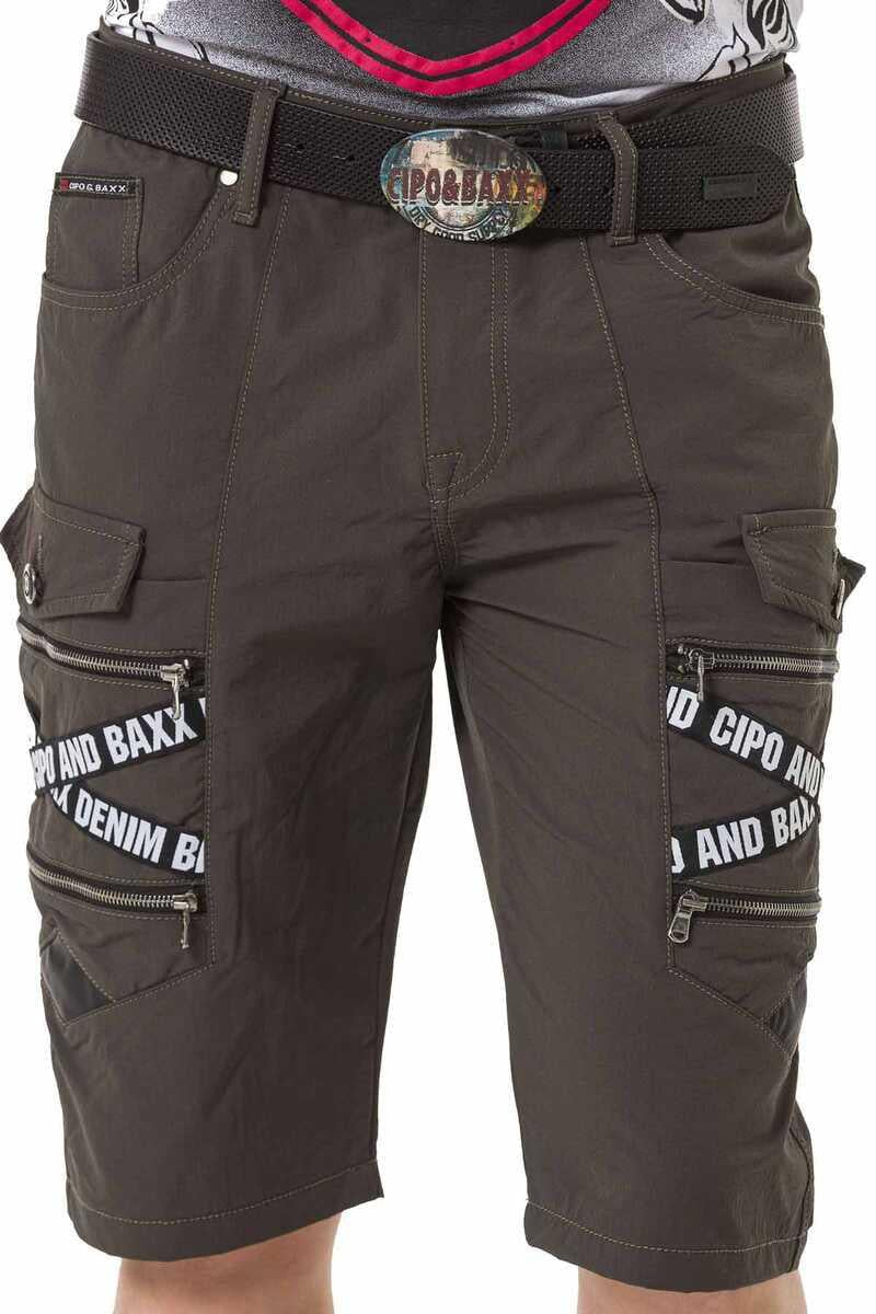 CK253 Pantaloncini Capri Uomo con Tasche Cargo