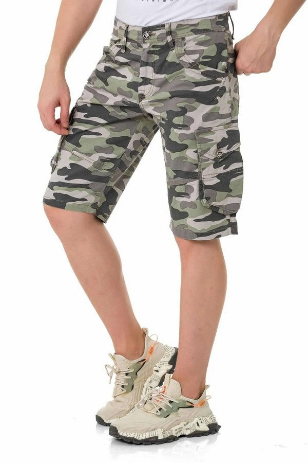 CK286 szorty męskie w stylu moro