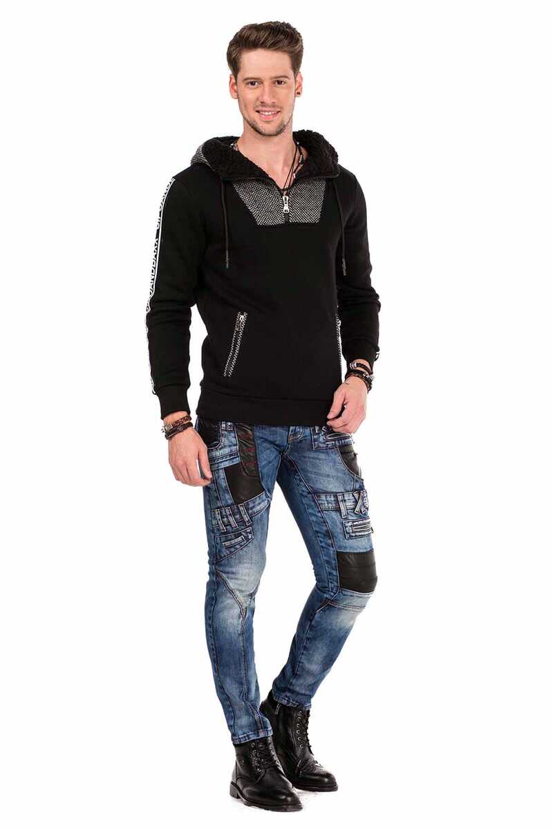 CL311 Herren Kapuzensweatshirt mit weichem Teddyplüsch