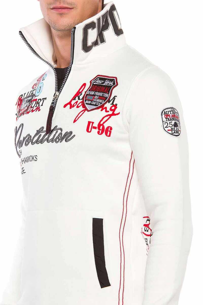 CL377 bluza męska z wysokim kołnierzem