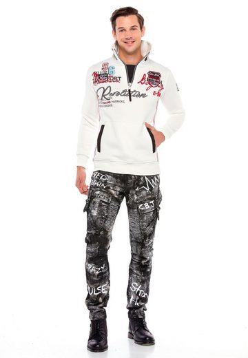 CL377 bluza męska z wysokim kołnierzem