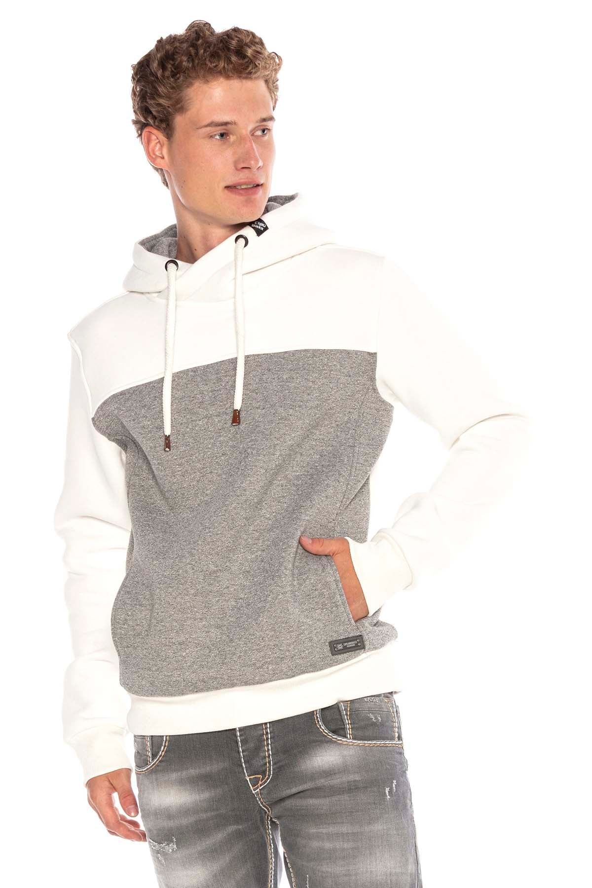 CL430 Hombres Bloqueo de color de sudadera con capucha