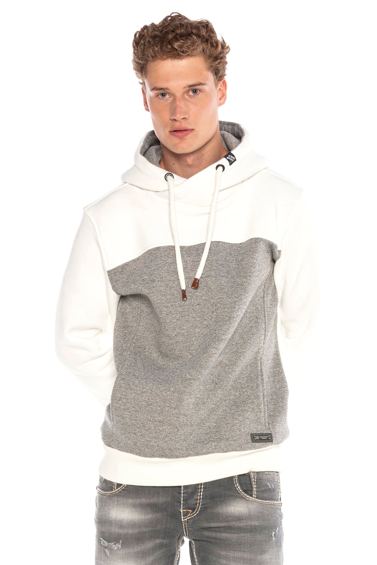 CL430 Hombres Bloqueo de color de sudadera con capucha