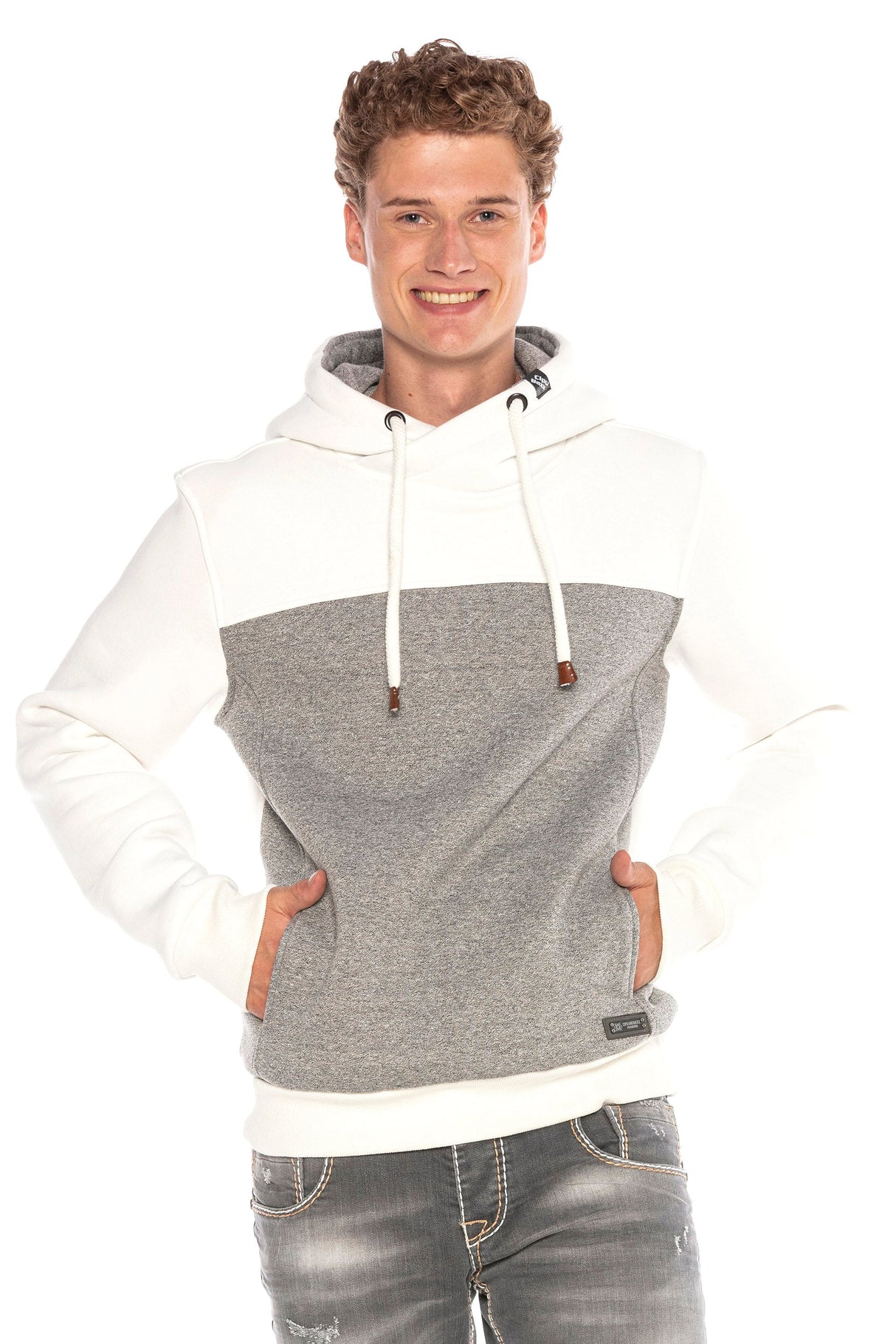 CL430 Hombres Bloqueo de color de sudadera con capucha