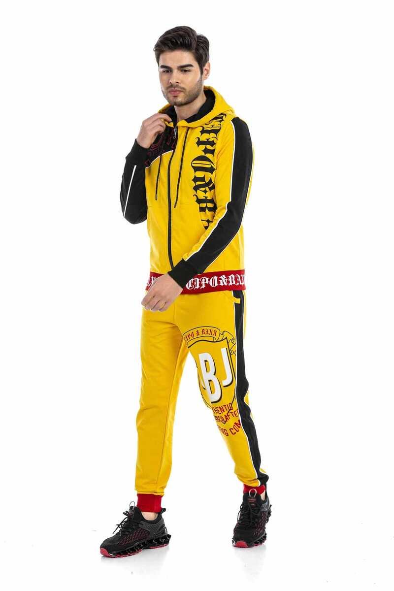 Cipo & Baxx Tuta sportiva da jogging CLR150, giallo., M Cipo & Baxx Tuta sportiva da jogging CLR150, giallo., M