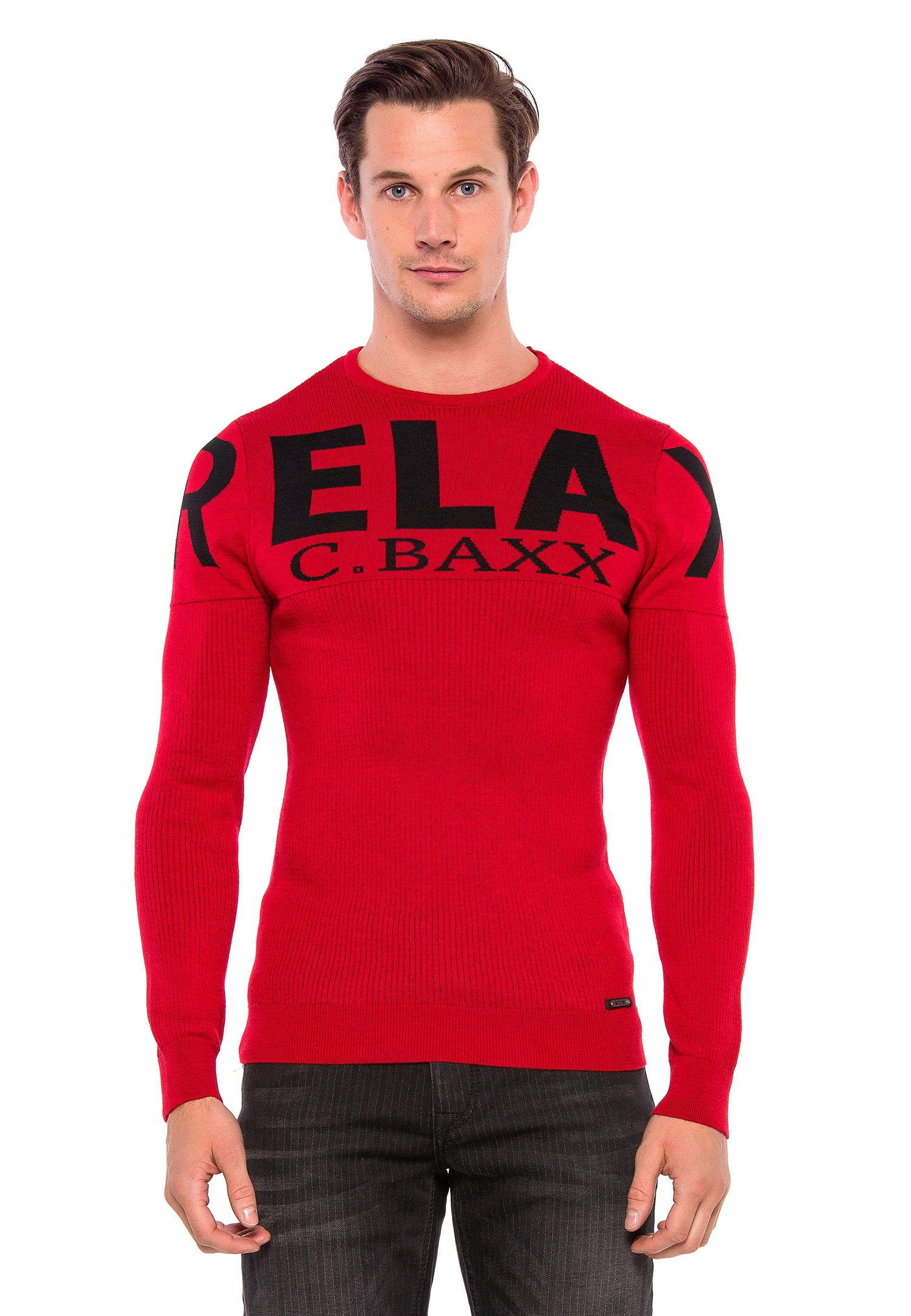 CP202 sweter męski z napisem