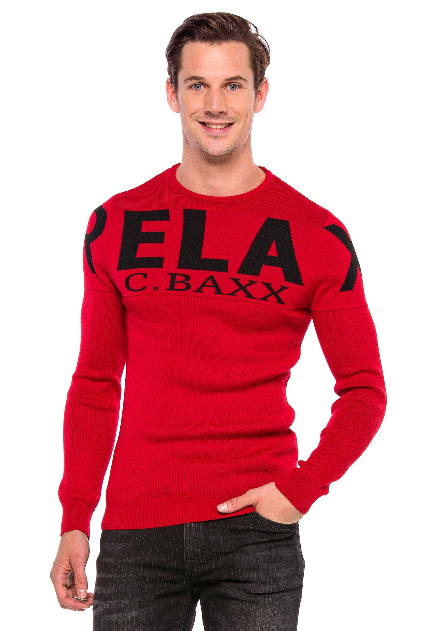 CP202 sweter męski z napisem