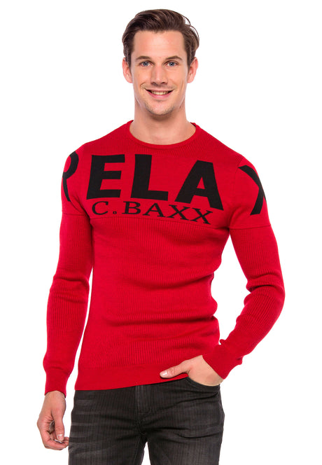 CP202 sweter męski z napisem