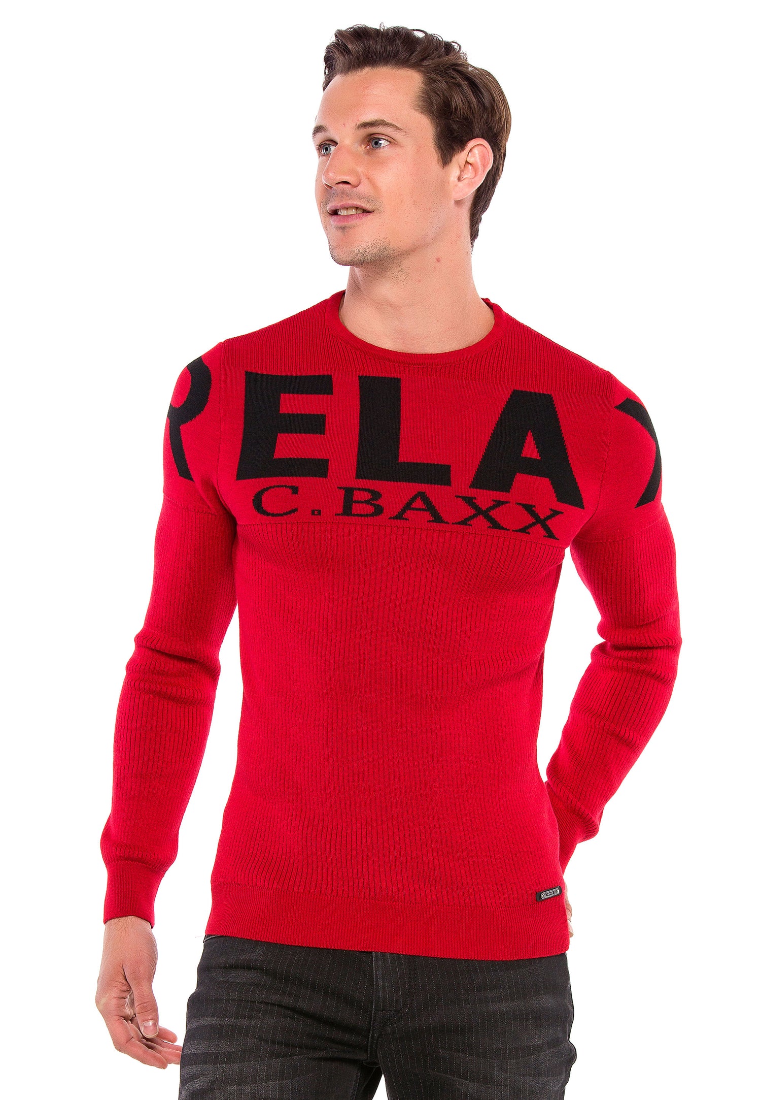 CP202 sweter męski z napisem