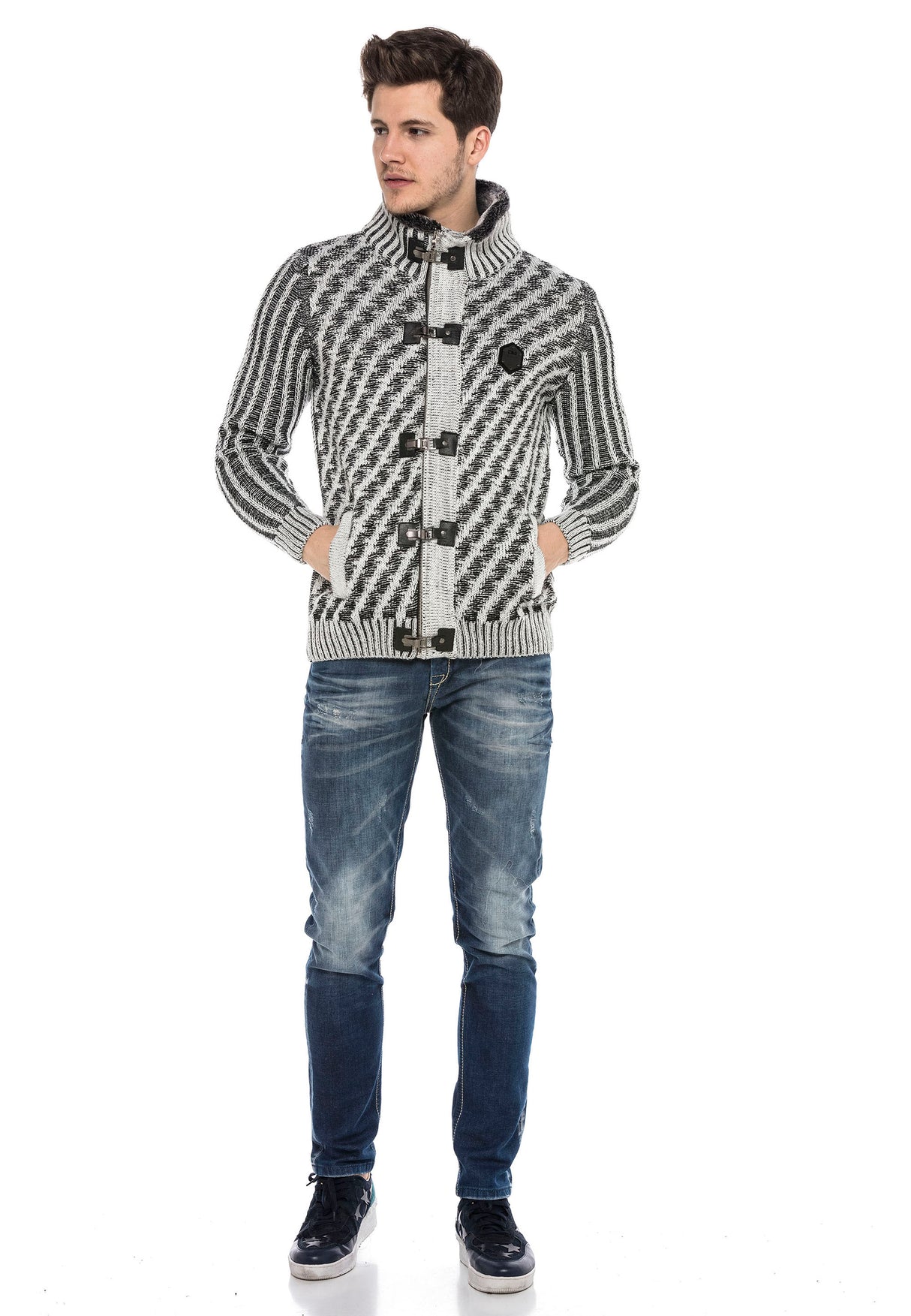 CP213 GRIS PULL-OVER HOMME