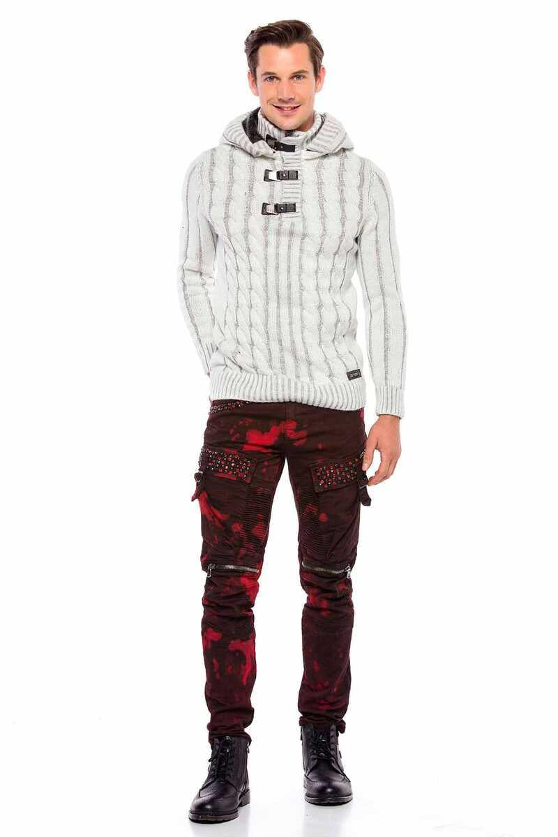 CP214 sweter męski z kapturem