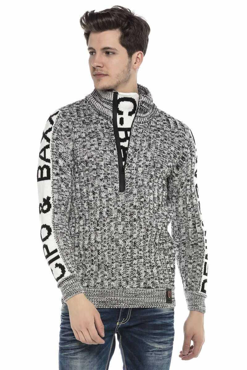 CP216 sweter męski z suwakiem