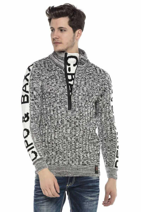 CP216 sweter męski z suwakiem