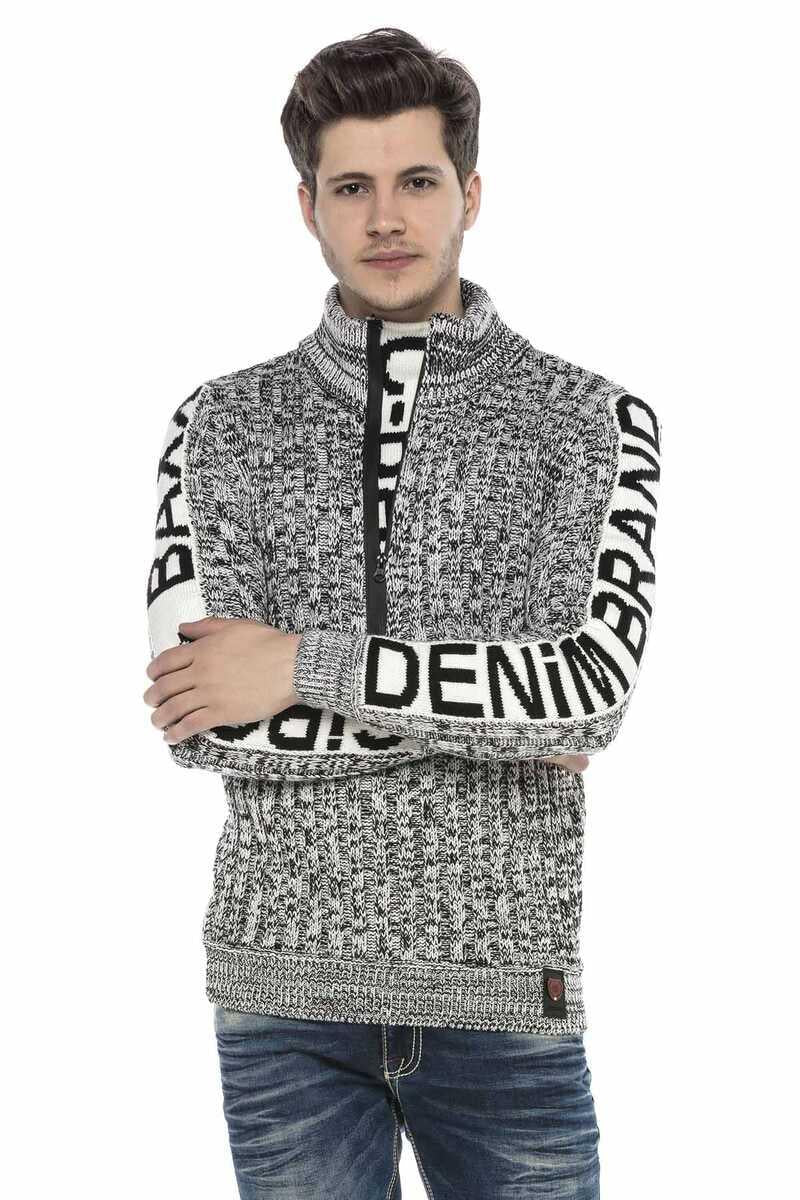 CP216 sweter męski z suwakiem