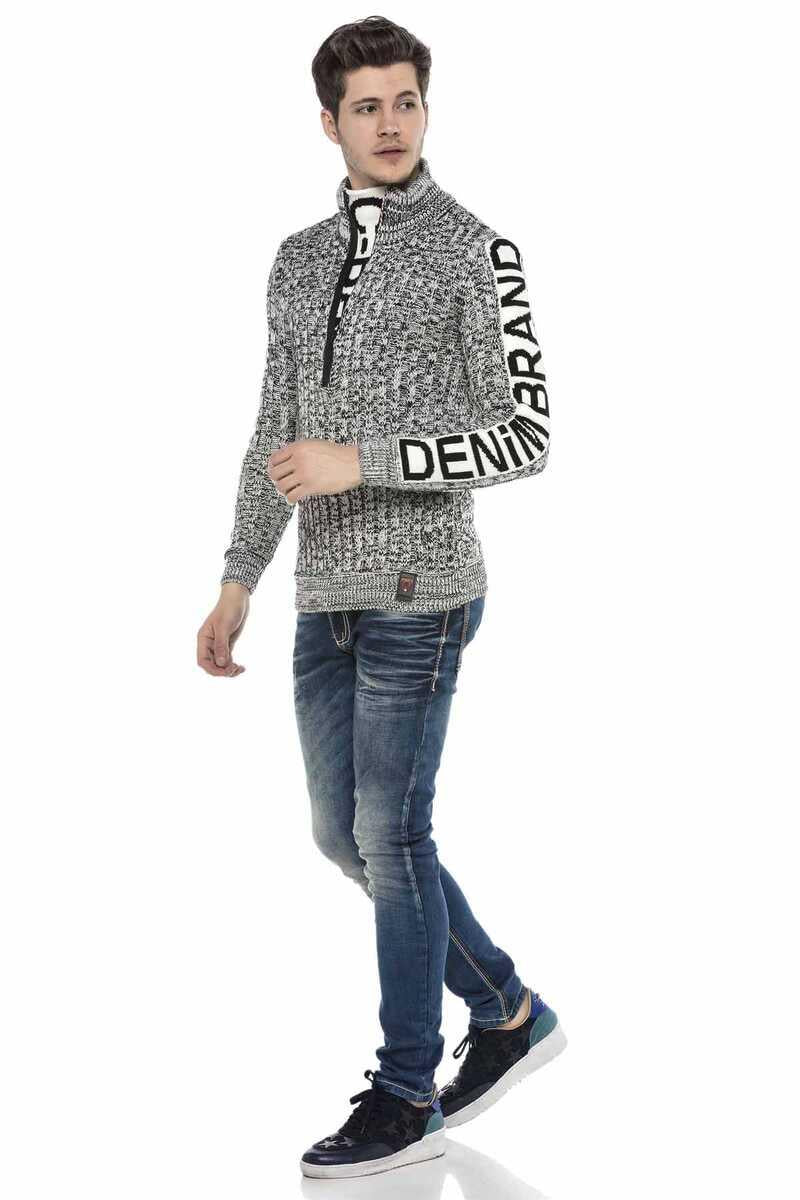 CP216 sweter męski z suwakiem