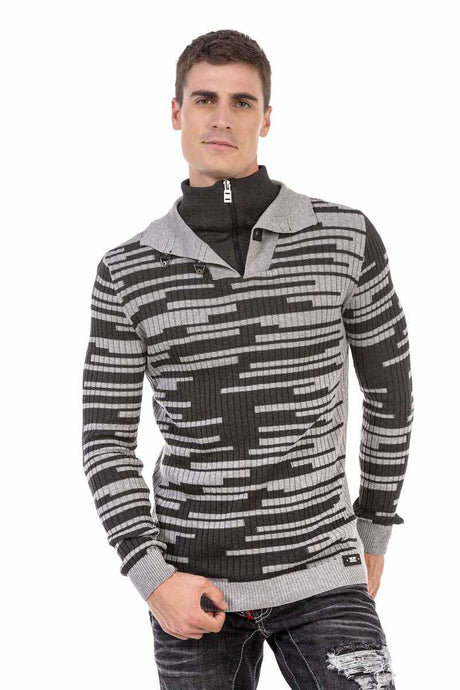 CP245 sweter męski w paski