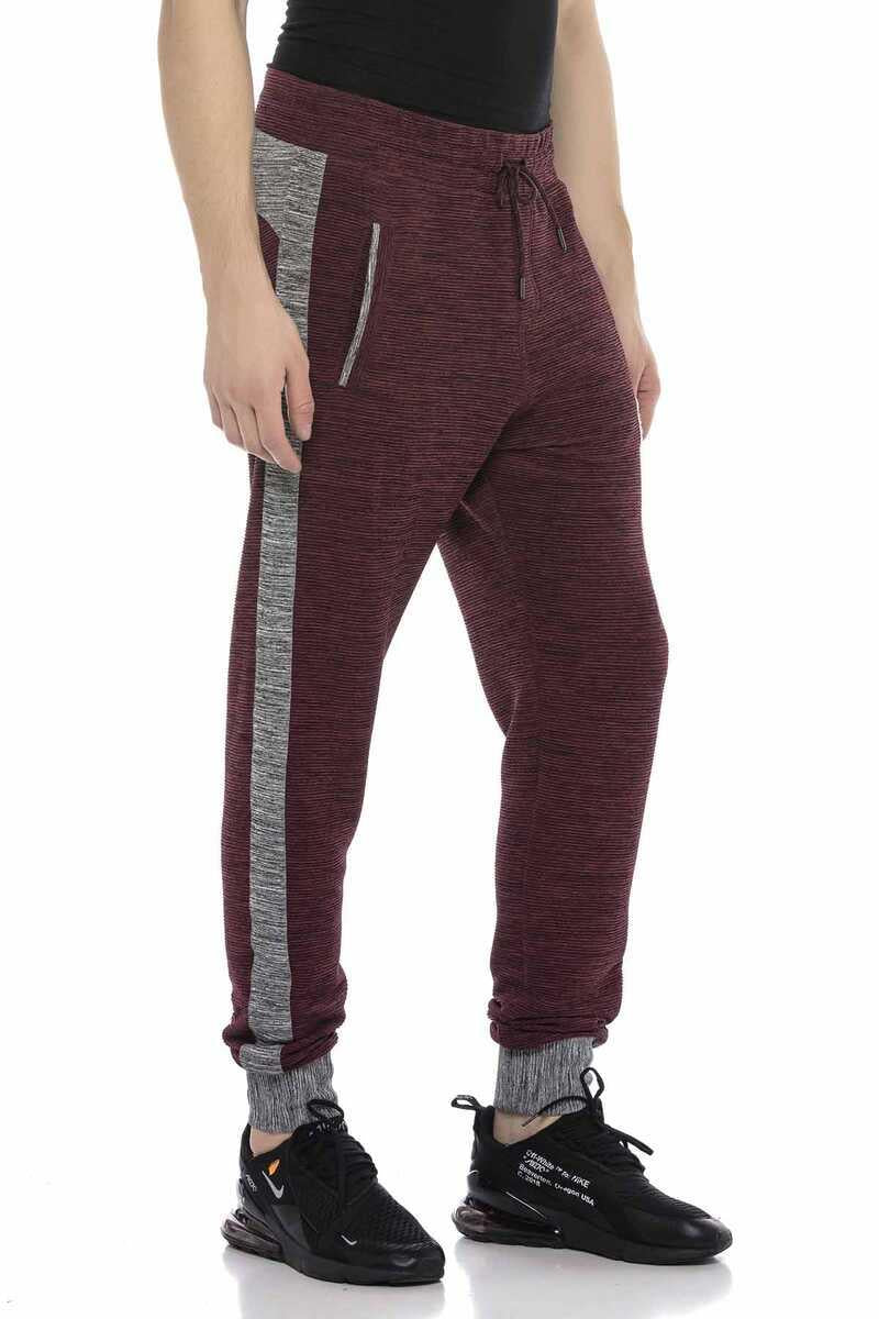 CR120 Men Pantalon de jogging avec des bandes latérales à la mode