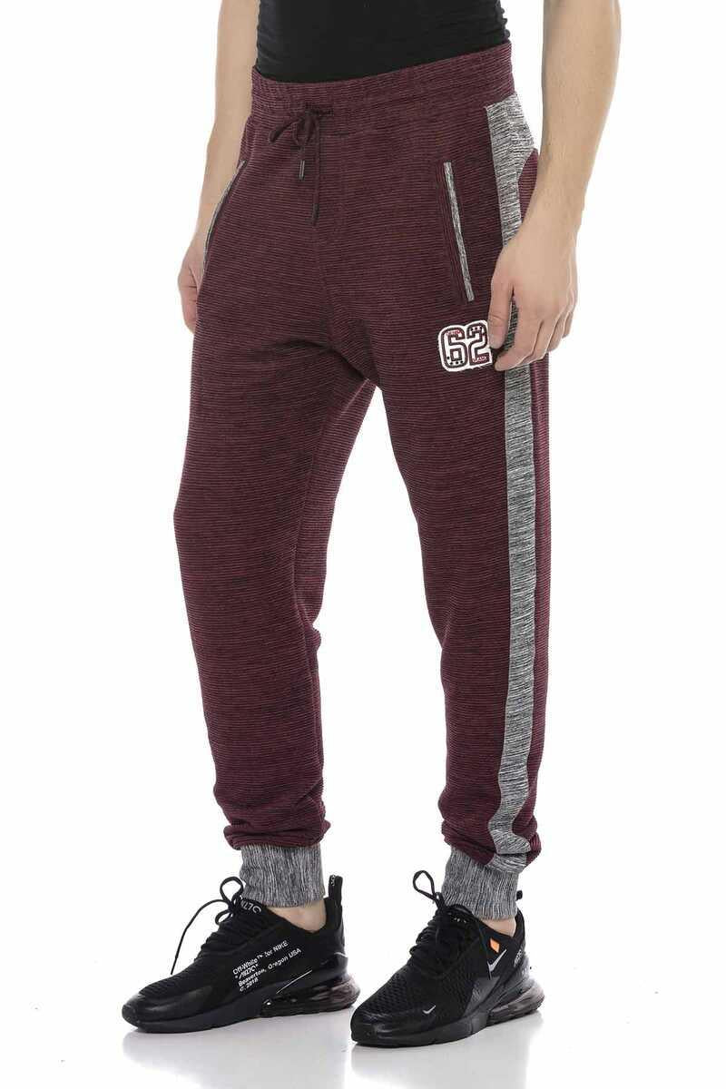 CR120 Men Pantalon de jogging avec des bandes latérales à la mode